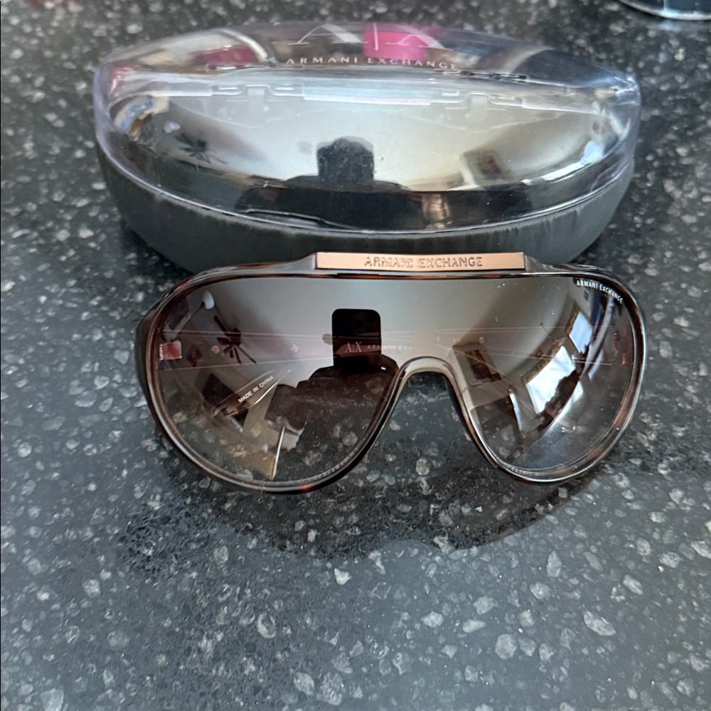 ax -Armani exchange shield/goggle sunglasses gradient non polarized